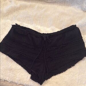 Robin Piccone Black Lace Trim Shorts